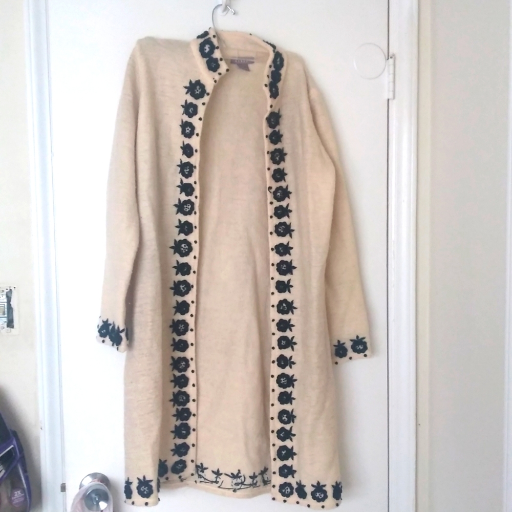 Long duster sweater